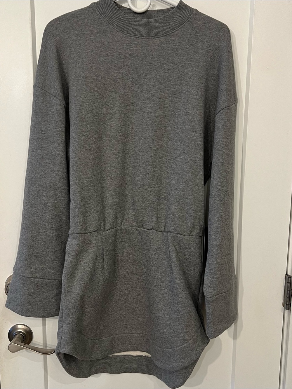 BARNEYS NEW YORK x FOREVER 21 -Grey Mock-Neck Sweater Mini Dress🖤 - Picture 2 of 12